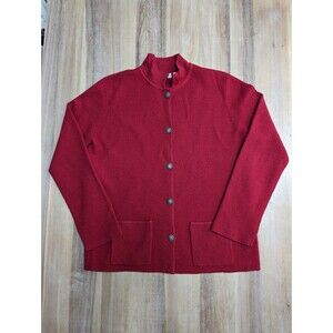 Vintage Field Gear Red Wool Cardigan Sweater Large